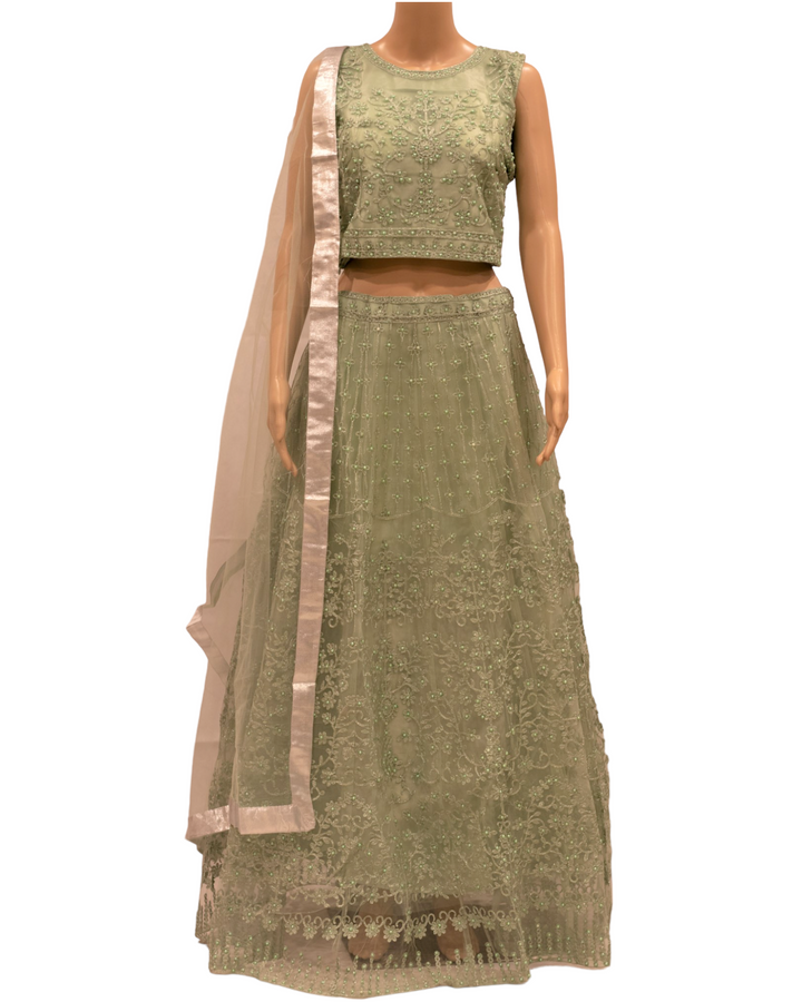 Partywear Lehenga Dress, Choli Blouse, and Net Dupatta Model 32 - Zenia Creations