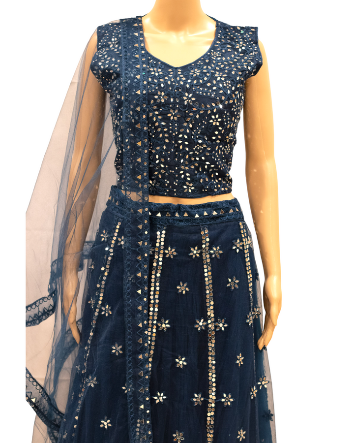 Partywear Lehenga Dress, Choli Blouse, and Net Dupatta Model 24 - Zenia Creations
