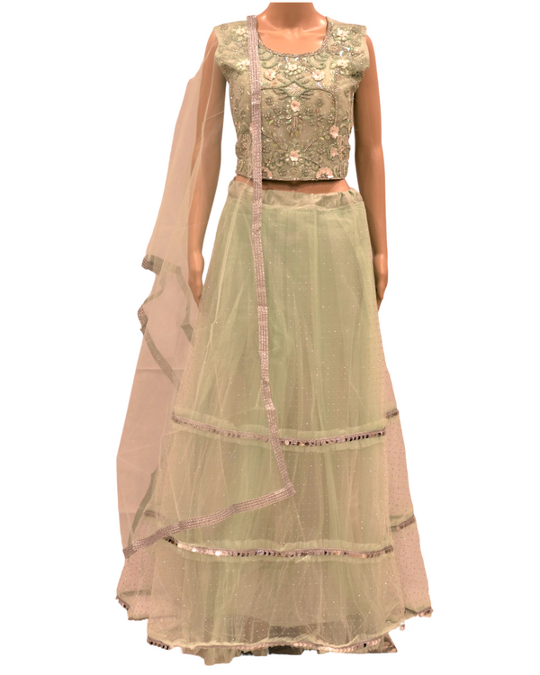 Partywear Lehenga Dress, Choli Blouse, and Net Dupatta Model 21 - Zenia Creations