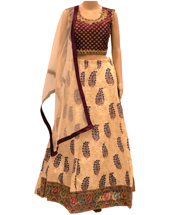Partywear Lehenga Dress, Choli Blouse, and Net Dupatta Model 18 - Zenia Creations