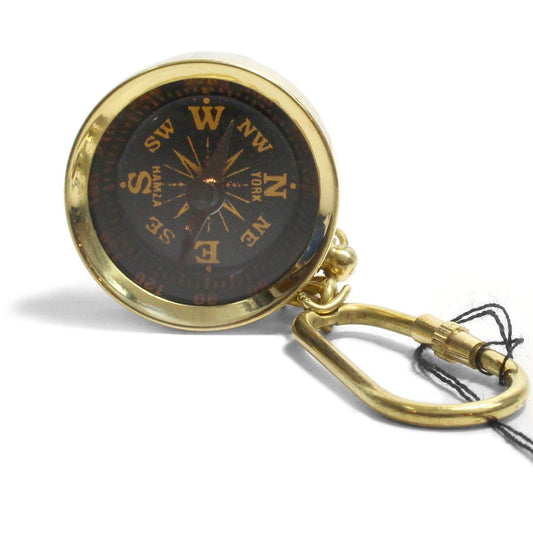 Premium Quality Small Brass Nautical Marine Pocket Compass Keychain Gift Item