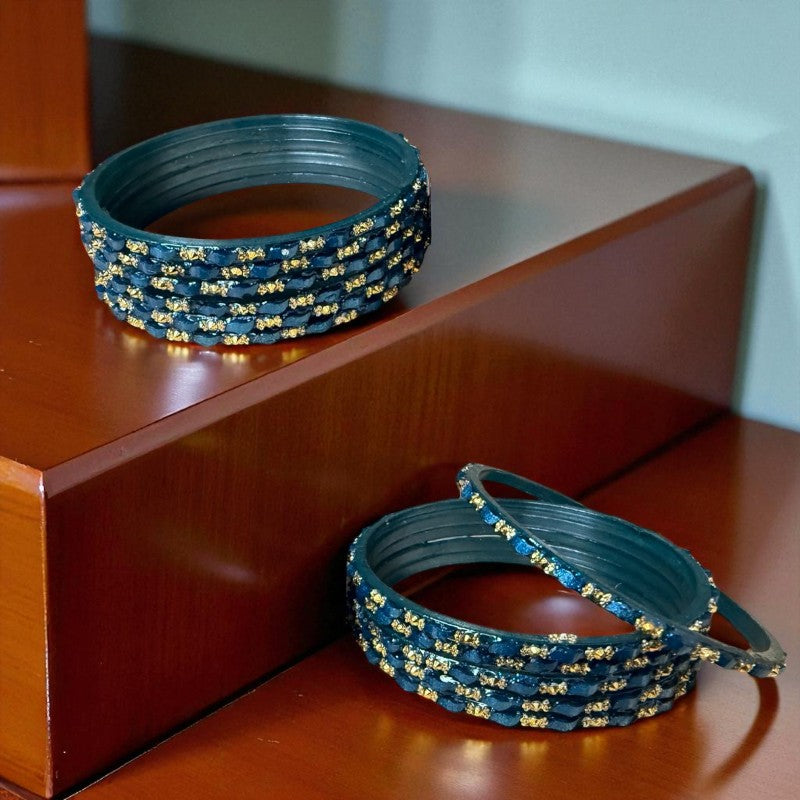 Set  of 12 Pooja - Indian Glass Bangles Churiyan Set various Colors and Sizes MP