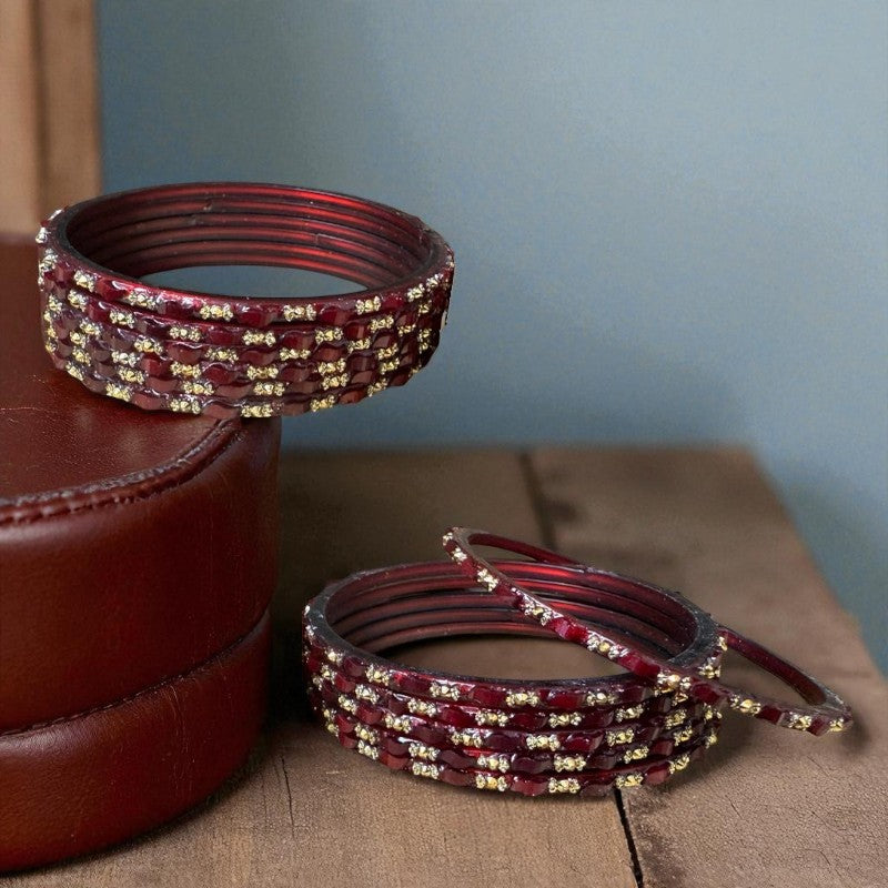 Set  of 12 Pooja - Indian Glass Bangles Churiyan Set various Colors and Sizes MP