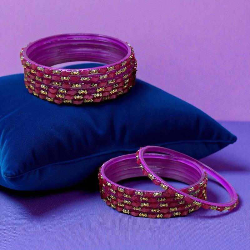 Set  of 12 Pooja - Indian Glass Bangles Churiyan Set various Colors and Sizes MP