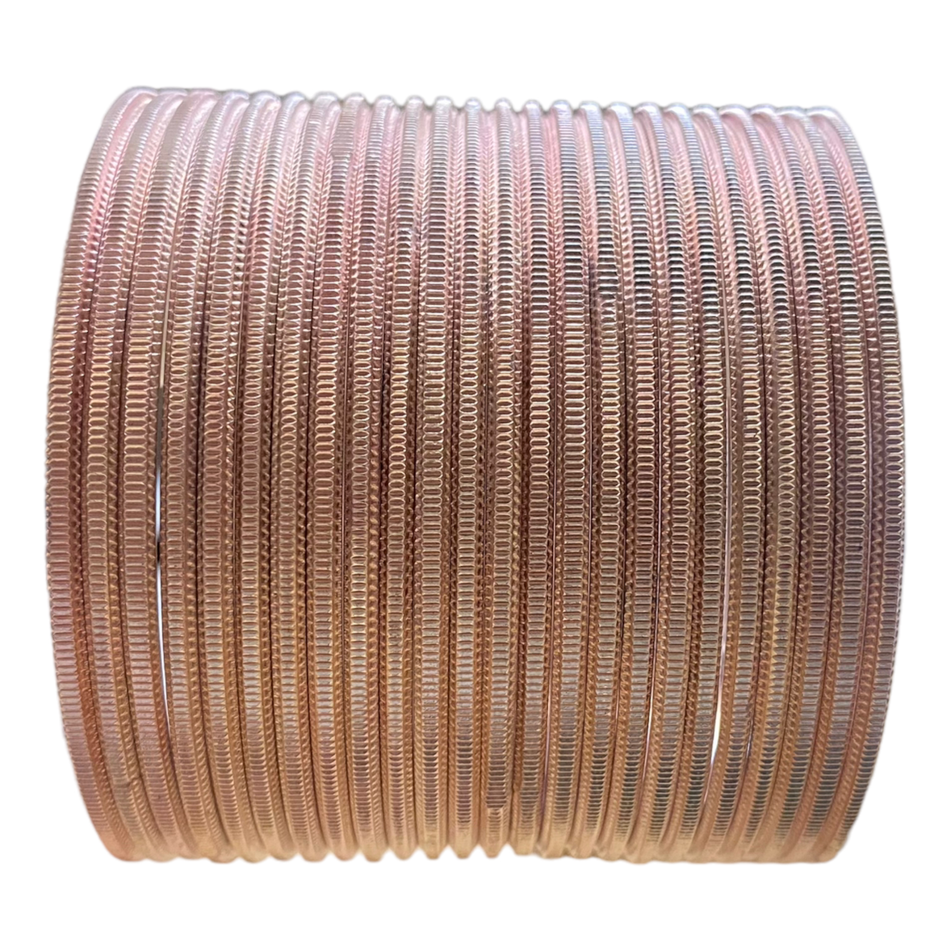 Model #M2 - Plain Smooth Set of 24 Metal Bangles Set - Zenia Creations