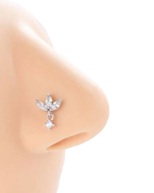 Cubic Zirconia Nose Stud Body Piercing Jewelry N34