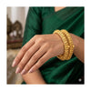 24k 1 Gram Gold Plated Hand Crafted 2pc Openable Kada Bracelet Set GK14 - Zenia Creations