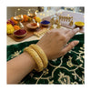 24k 1 Gram Gold Plated Hand Crafted 2pc Openable Kada Bracelet Set GK16 - Zenia Creations