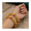 24k 1 Gram Gold Plated Hand Crafted 2pc Openable Kada Bracelet Set GK19 - Zenia Creations