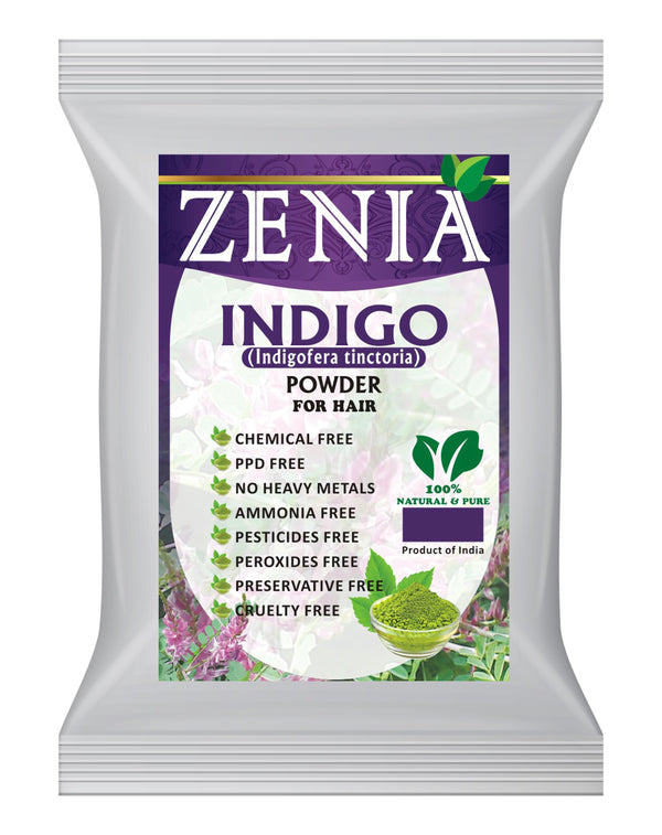 Zenia Indigo Powder Hair / Beard Dye Color 2024 Crop