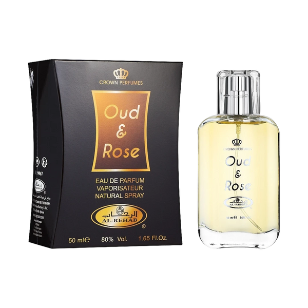 Al Rehab Oud & Rose Concentrated Perfume Oil Spray - 50ml