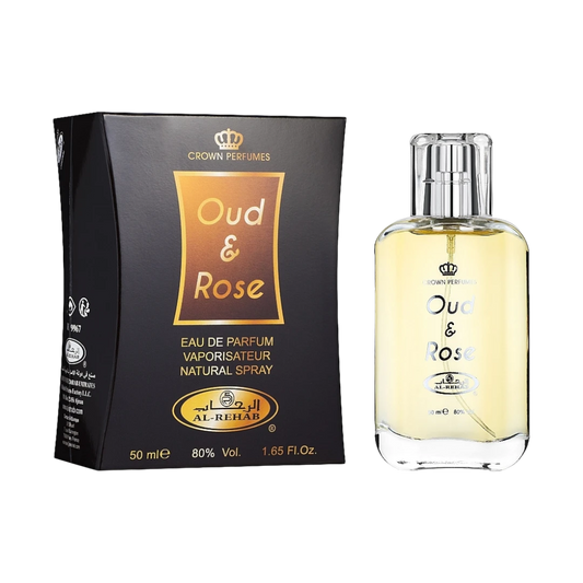 Al Rehab Oud & Rose Concentrated Perfume Oil Spray - 50ml