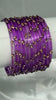 ANML - Purple Glass Bangle Set with Gold Ghungroo Latkan Kadas