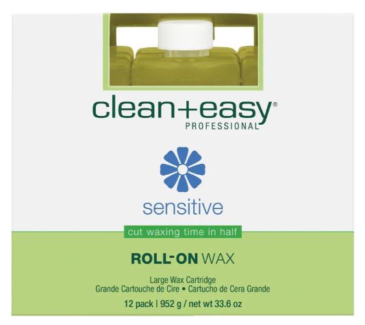 Clean + Easy Sensitive Wax, Refill 12 Pack Roller Wax Cartridge