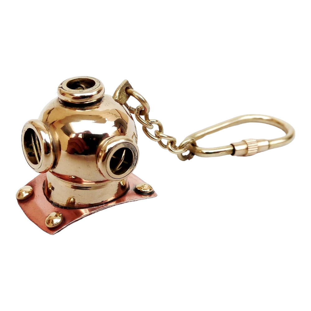 US Navy Dive Small Diving Helmet Key Chain - 100% Brass and Copper ...
