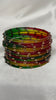 ANML - LPH Multicolor Glass Bangle Set with Gold Ghungroo Latkan Kadas (Copy)
