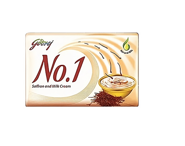 Godrej No.1 Soap with Saffron And Milk Cream: 68g