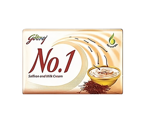 Godrej No.1 Soap with Saffron And Milk Cream: 68g