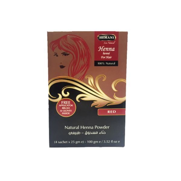 Hemani Red Henna Powder for Hair Color Dye 100g | Natural Hair Color for a Rich, Red Shade