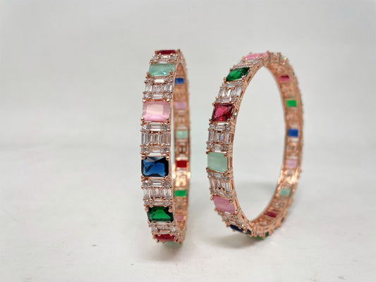 AD Bangles with American Diamond Stones #ADB20 - Zenia Creations