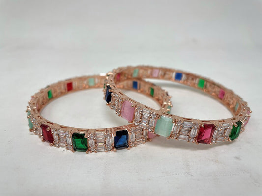 AD Bangles with American Diamond Stones #ADB20 - Zenia Creations