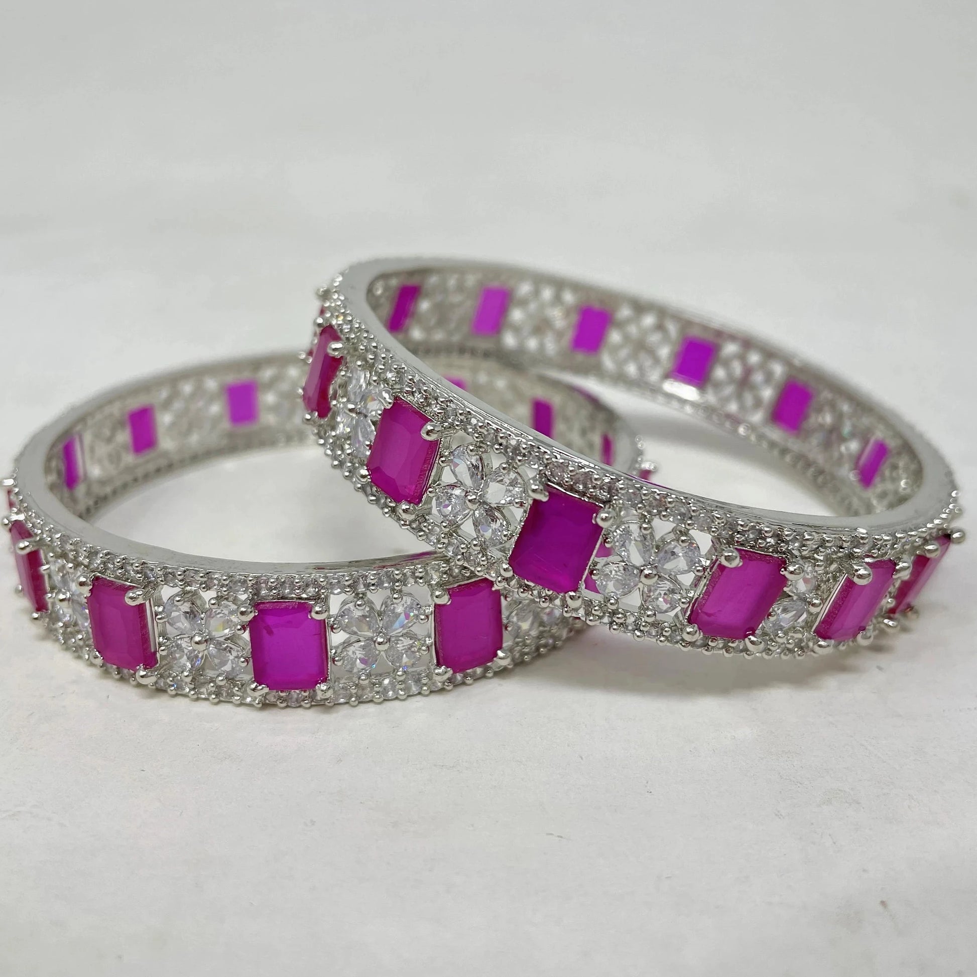 AD Bangles with American Diamond Stones Available in Different Colors and Sizes ADB69