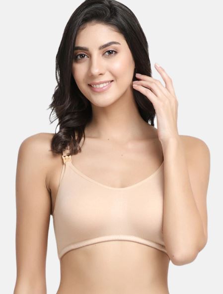 Organic Cotton Antimicrobial Soft Bra Nude Non Wired ISB004A