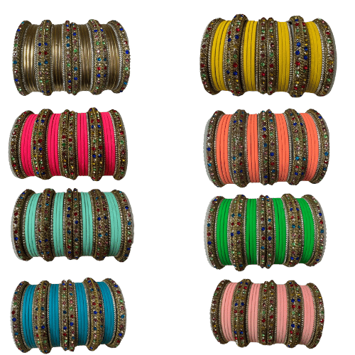 #KP1141 Indian Bangle | Churiyan | Kangan Set | in Various Colors & Size