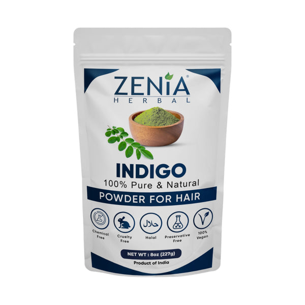 Zenia Indigo Powder Hair / Beard Dye Color 2024 Crop