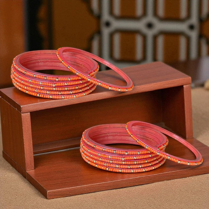 Mera Bharat - Indian Glass Bangles Churiyan Set With Hand Work MB #1