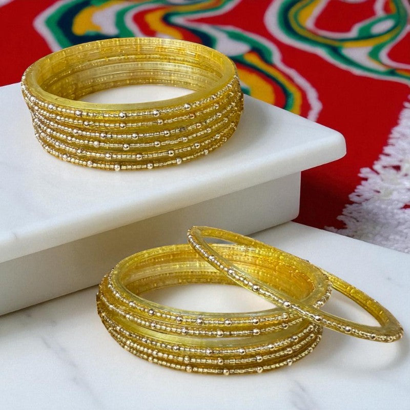 Mera Bharat - Indian Glass Bangles Churiyan Set With Hand Work MB #2