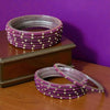 Mera Bharat - Indian Glass Bangles Churiyan Set With Hand Work MB #2