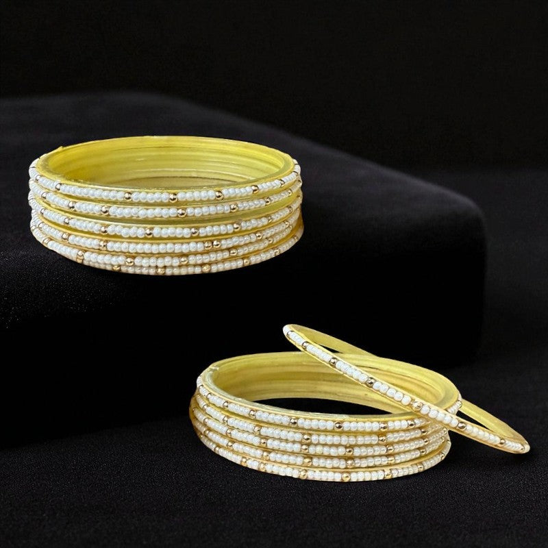 Mera Bharat - Indian Glass Bangles Churiyan Set With Hand Work MB #1