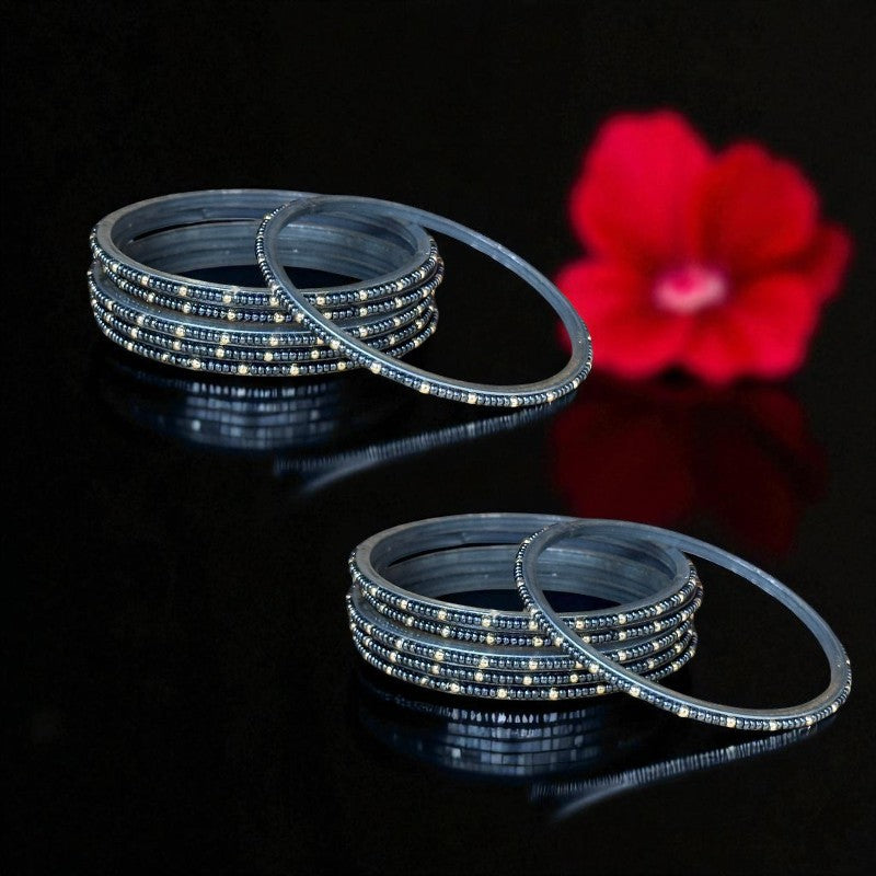 Mera Bharat - Indian Glass Bangles Churiyan Set With Hand Work MB #1