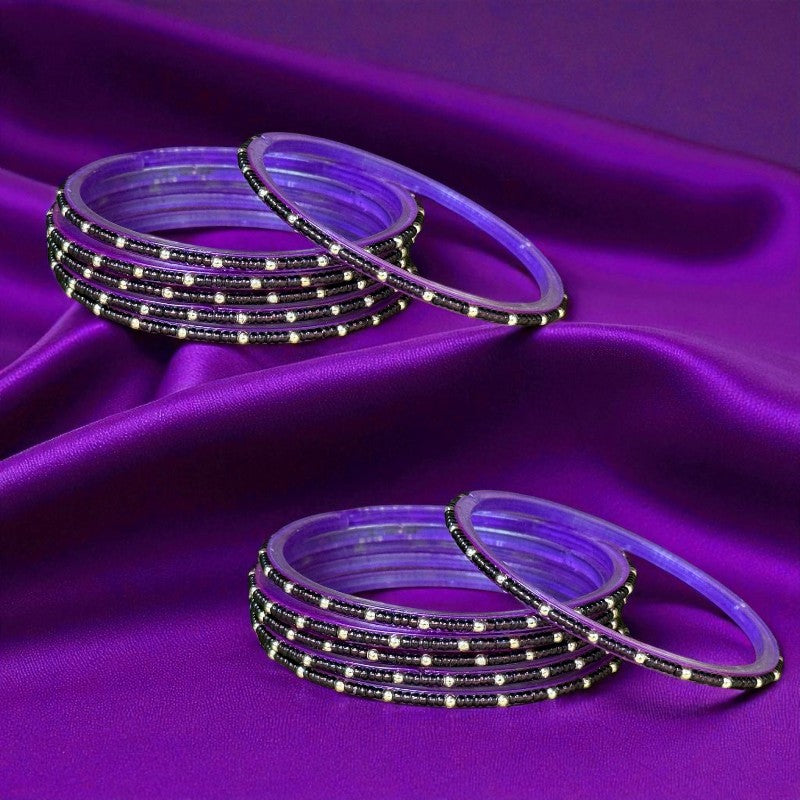 Mera Bharat - Indian Glass Bangles Churiyan Set With Hand Work MB #1