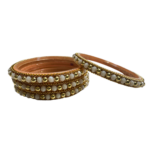 Morni - Indian Glass Colorful Bangles Churiyan Set With Hand Work
