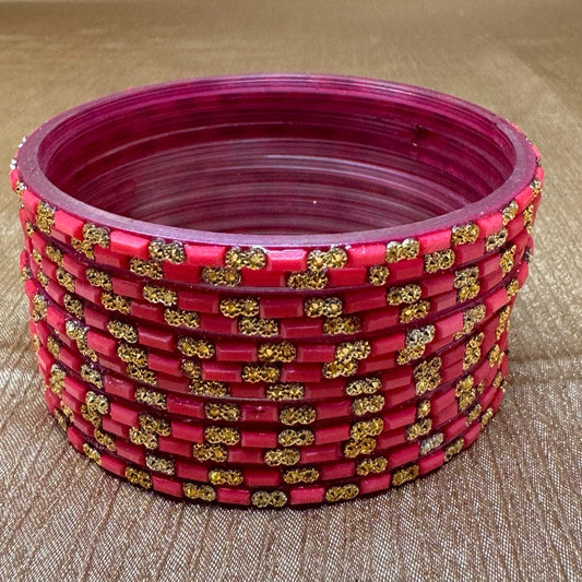 Jwalamukhi - Traditional Glass bangle pack of 12