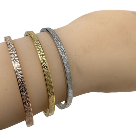 Openable Kada Bracelet Comes in Gold , Rose Gold or Silver Finish