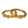 24k 1 Gram Gold Plated Rajasthani Hasli Kadli 2pc Openable Kada Bracelet Set GK10