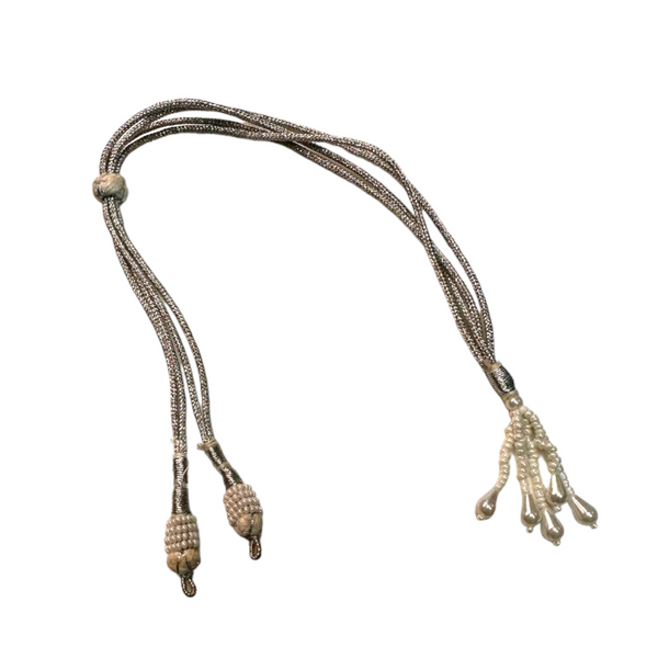 Adjustable Silver Necklace Extension Thread Necklace Cord Zari Dori