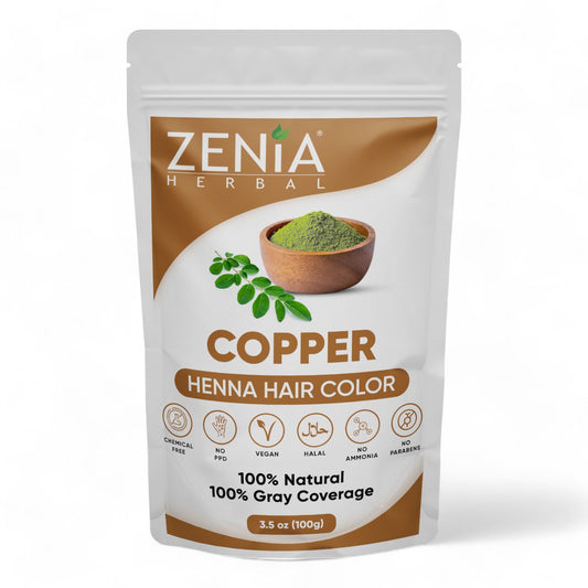 Zenia Organic Henna Hair Color Copper 100g