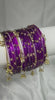 ANML - Jamuni Glass Bangle Set with Gold Ghungroo Latkan Kadas