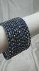 GlitB - Morphank Glitter Glass Bangle Set with Champagne Gold Stone Work