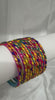 Zubee - Handmande Multicolor Glass Bangle Set with Gold Stone Work Churi Stack for Navratri