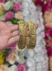 24k 1 Gram Gold Plated Hand Crafted 2pc Openable Kada Bracelet Set GK18