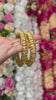 24k 1 Gram Gold Plated Hand Crafted 2pc Openable Kada Bracelet Set GK14