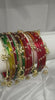 ANML - LPH Multicolor Glass Bangle Set with Gold Ghungroo Latkan Kadas (Copy)
