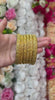 24k 1 Gram Gold Plated Hand Crafted Peacock Design 6pc Bangles Set GB40