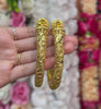 24k 1 Gram Gold Plated Rajasthani Hasli Kadli 2pc Openable Kada Bracelet Set GK9