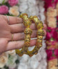 24k 1 Gram Gold Plated Rajasthani Hasli Kadli 2pc Openable Kada Bracelet Set GK7